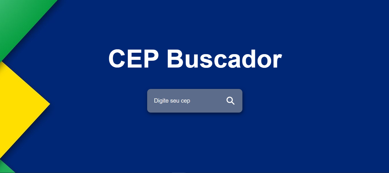 Tela do projeto Buscador de CEP